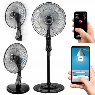 Bytový ventilátor - Podlahový ventilátor Yoer Trifano čierny